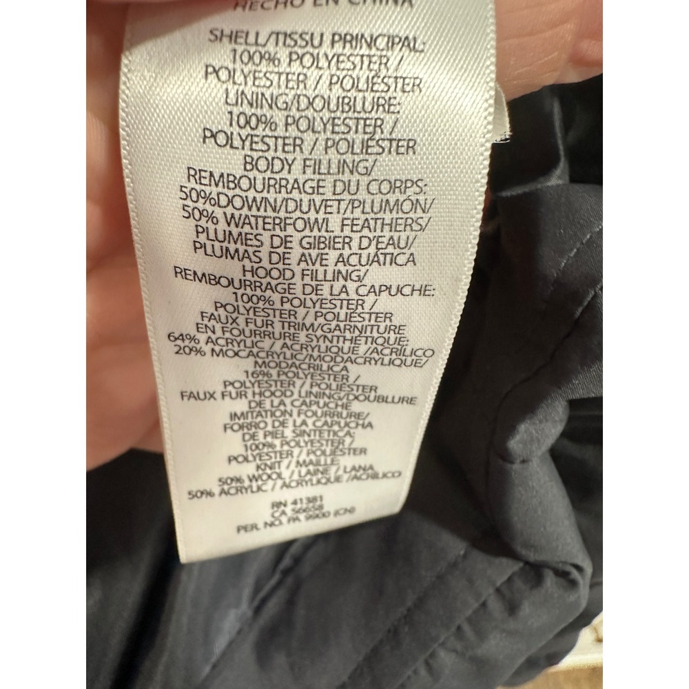 Lauren Ralph Lauren Puffer Jacket Faux Fur Collar Quilted Black Size M‎ - Picture 4 of 7